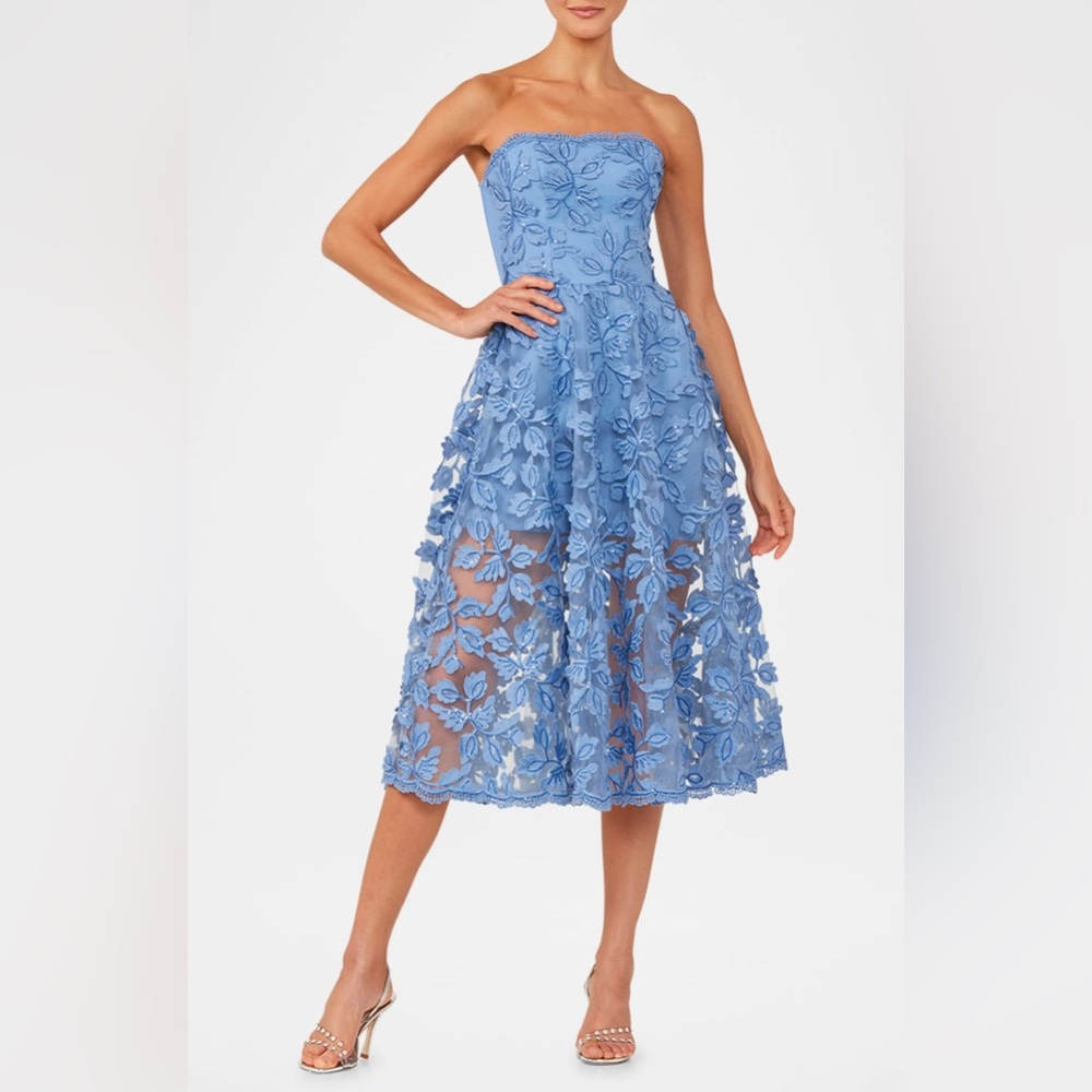HELSI- Florence Periwinkle Strapless Appliqué